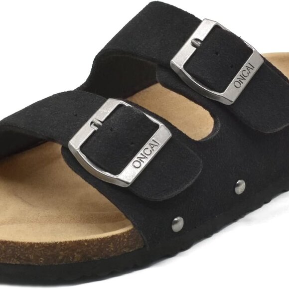 Womens Flat Slide Sandals Slip on Slides - Picture 1 of 7